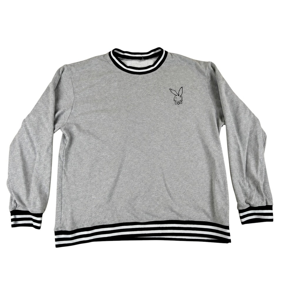 Superrradical XL Sweatshirt Playboy Nirvana Collab Cotton Striped Bunny